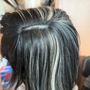 Stylish Black and White Hair Extensions